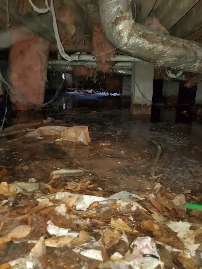 Crawl space flood assessment for Commercial Water Damage Restoration in Arkansas City